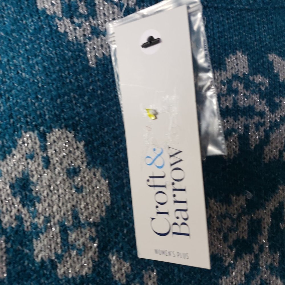NWT Croft & Barrow cozy Lurex sweater - Picture 6 of 8